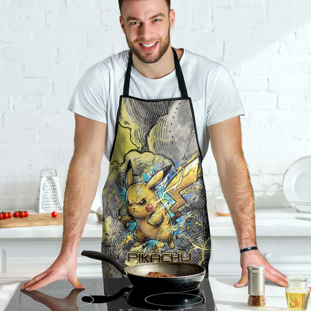 Pikachu Stormbreaker Edition Apron Pikachu Amid Thunder Clouds