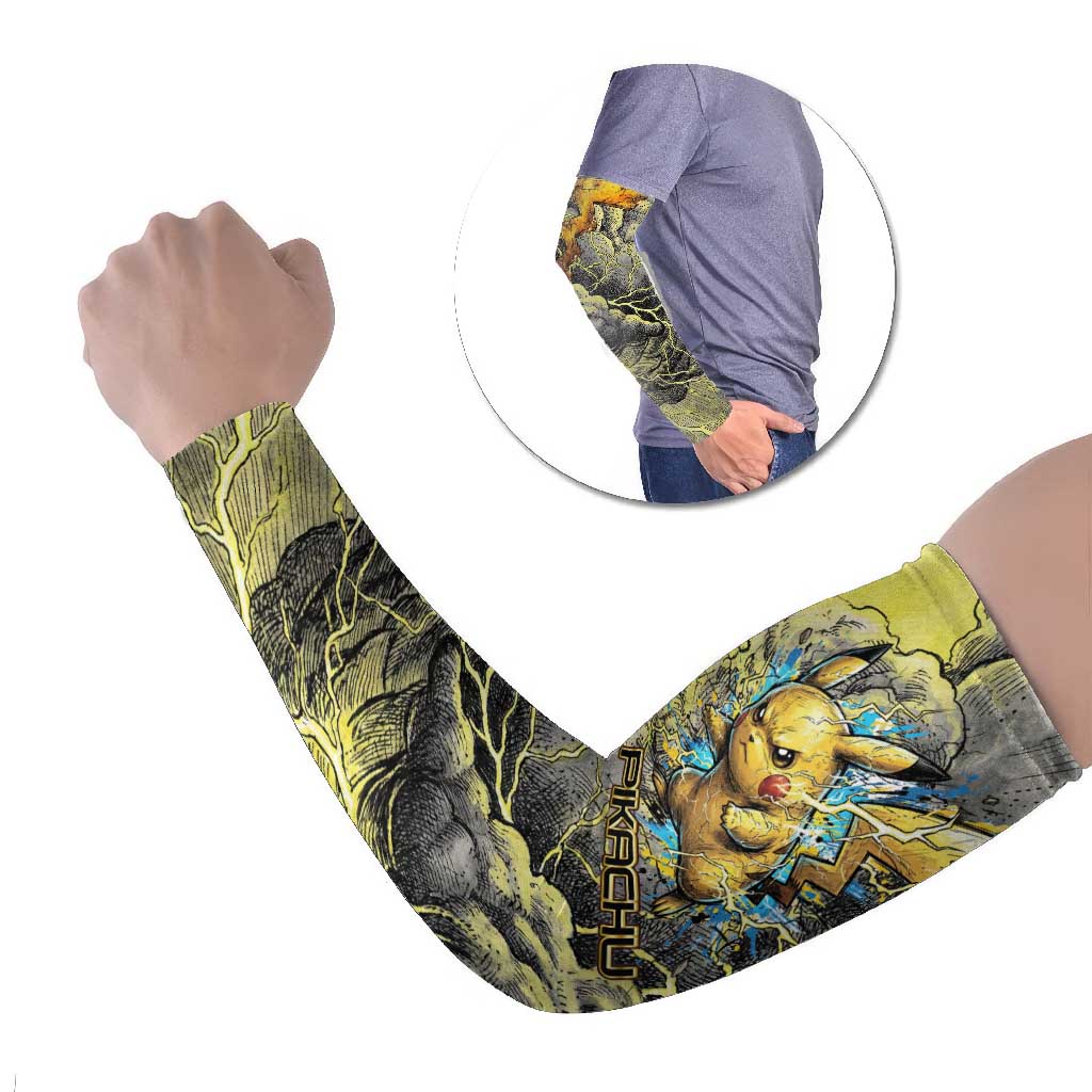 Pikachu Stormbreaker Edition Arm Sleeves Pikachu Amid Thunder Clouds