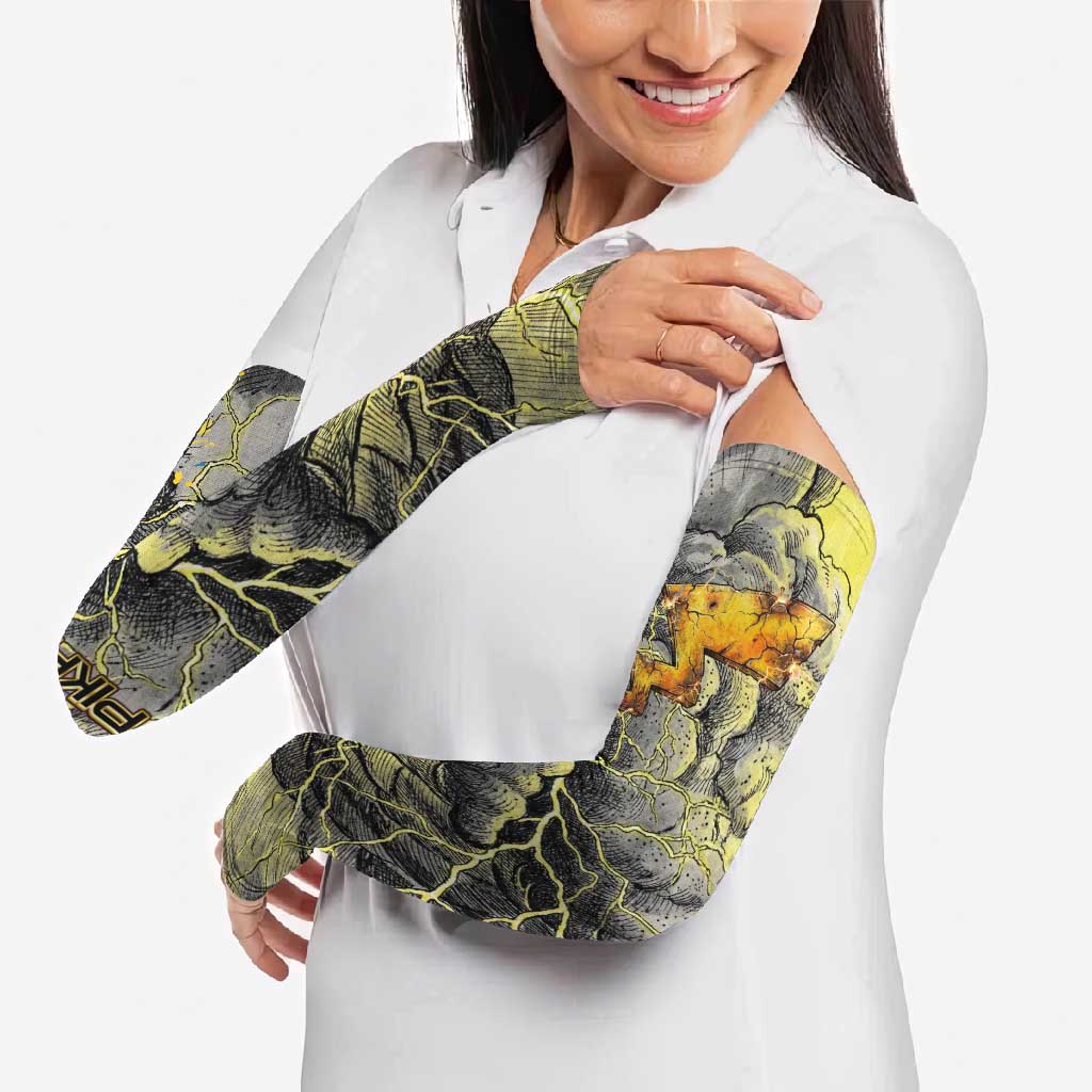 Pikachu Stormbreaker Edition Arm Sleeves Pikachu Amid Thunder Clouds