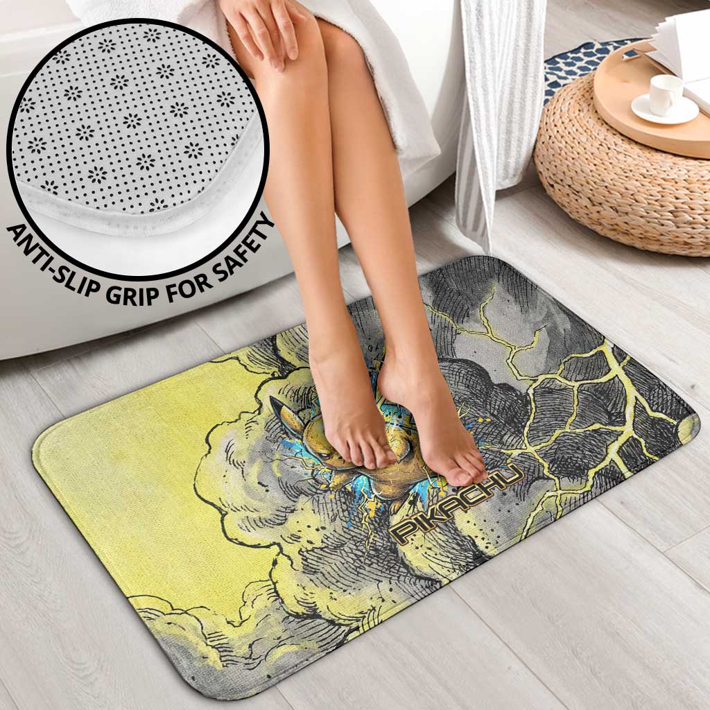 Pikachu Stormbreaker Edition Bathroom Set Pikachu Amid Thunder Clouds