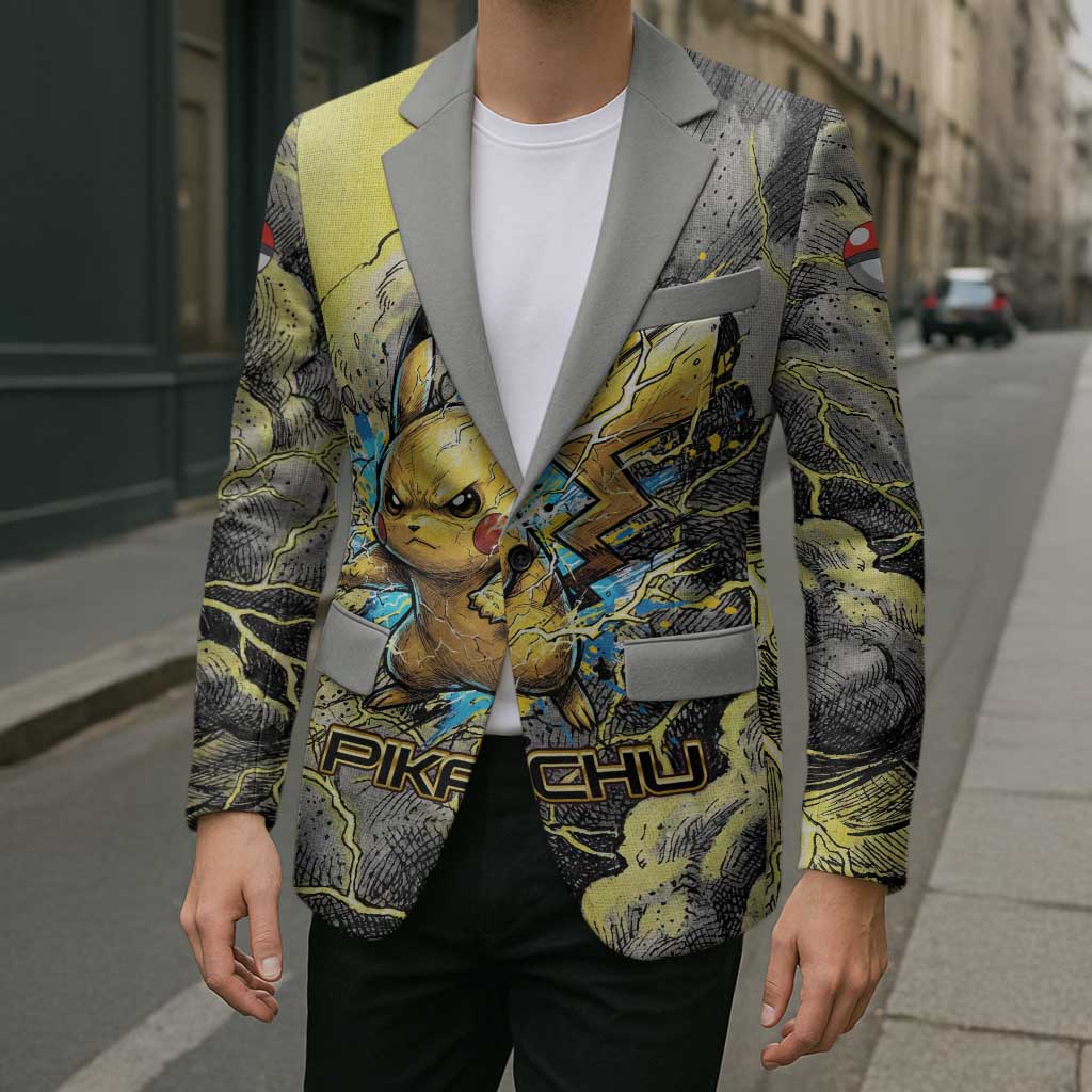 Pikachu Stormbreaker Edition Blazer Pikachu Amid Thunder Clouds