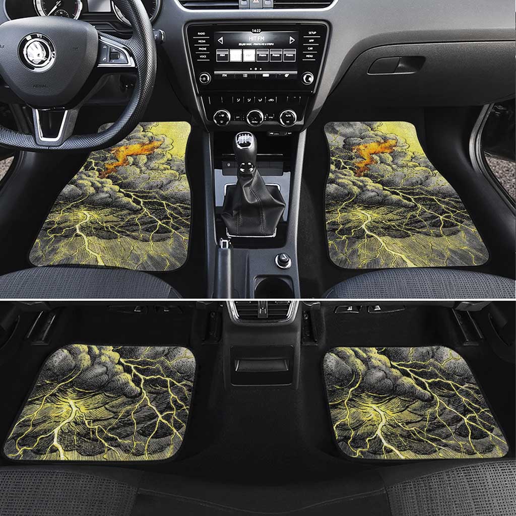 Pikachu Stormbreaker Edition Car Mats Pikachu Amid Thunder Clouds