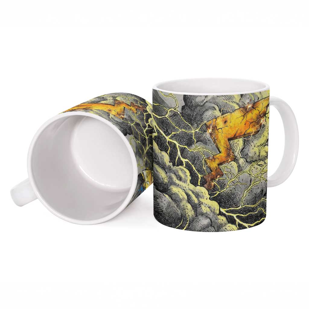Pikachu Stormbreaker Edition Ceramic Mug Pikachu Amid Thunder Clouds