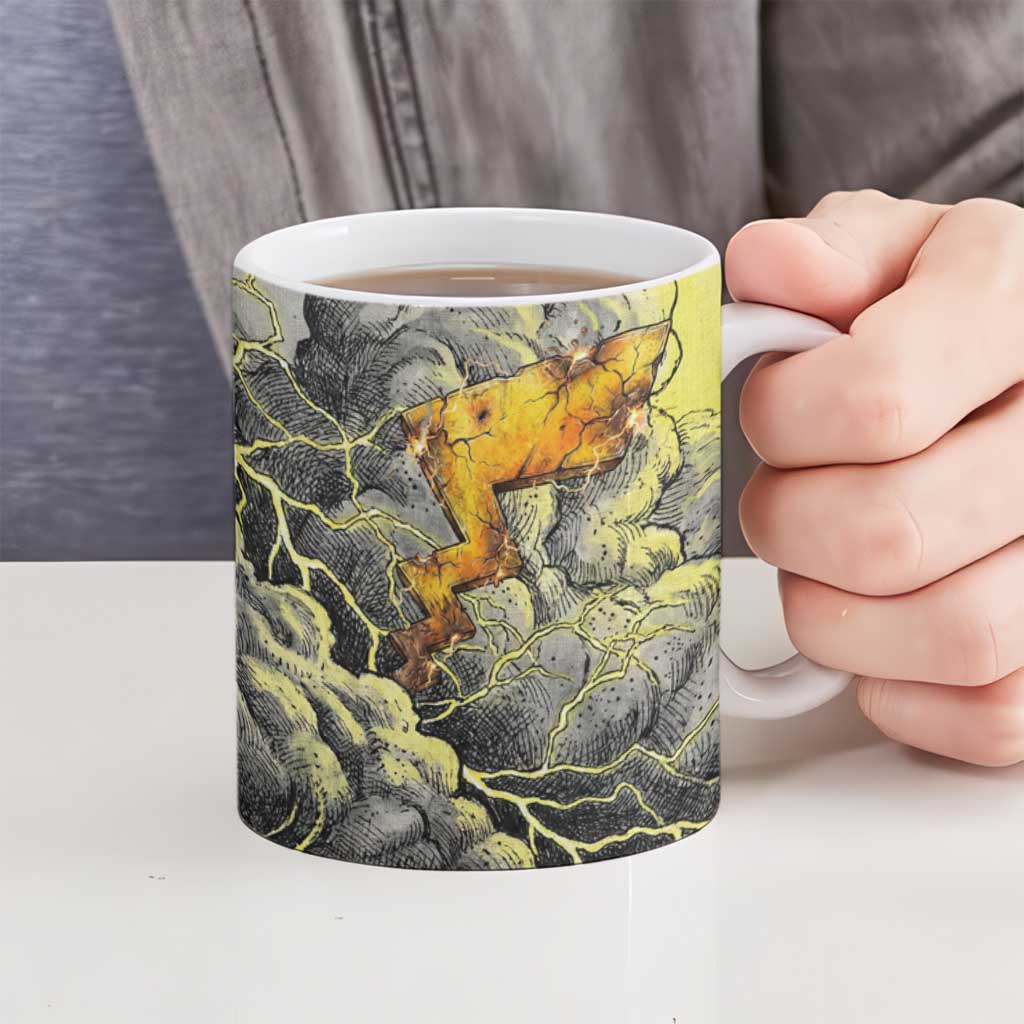 Pikachu Stormbreaker Edition Ceramic Mug Pikachu Amid Thunder Clouds