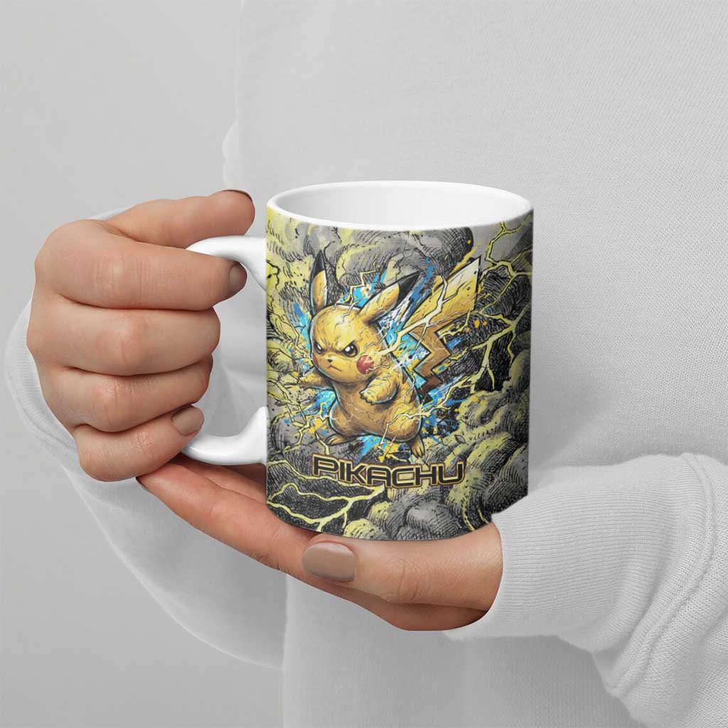 Pikachu Stormbreaker Edition Ceramic Mug Pikachu Amid Thunder Clouds