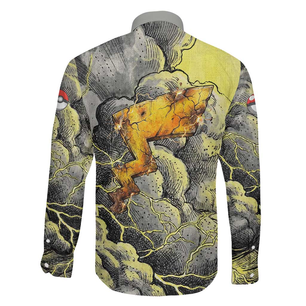 Pikachu Stormbreaker Edition Family Matching Mermaid Dress and Hawaiian Shirt Pikachu Amid Thunder Clouds