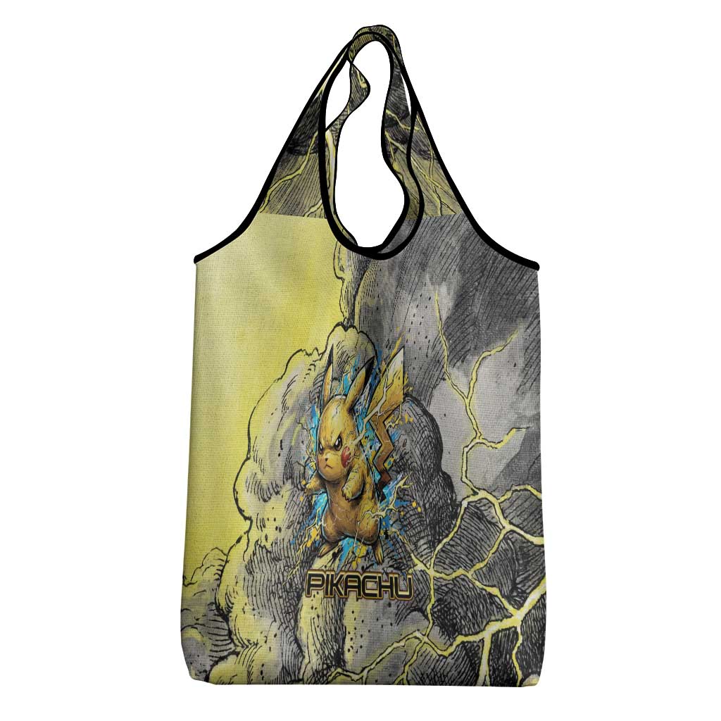 Pikachu Stormbreaker Edition Grocery Bag Pikachu Amid Thunder Clouds