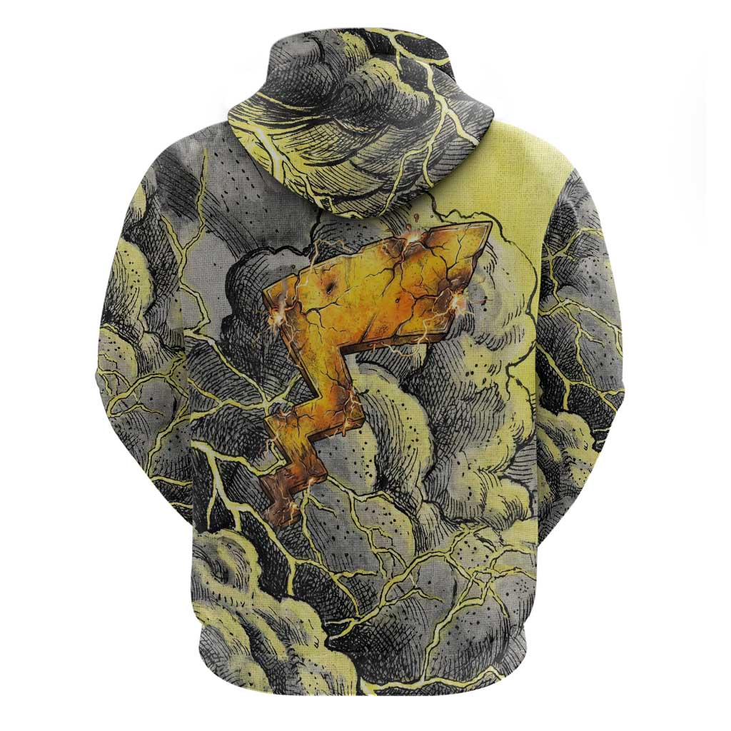 Pikachu Stormbreaker Edition Hoodie Pikachu Amid Thunder Clouds