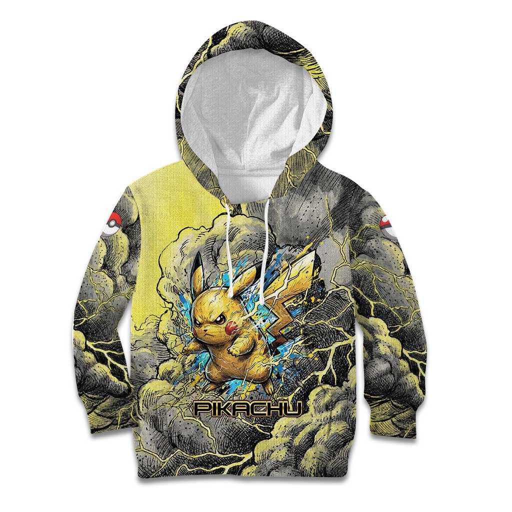 Pikachu Stormbreaker Edition Kid Hoodie Pikachu Amid Thunder Clouds