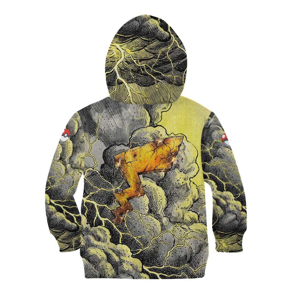 Pikachu Stormbreaker Edition Kid Hoodie Pikachu Amid Thunder Clouds