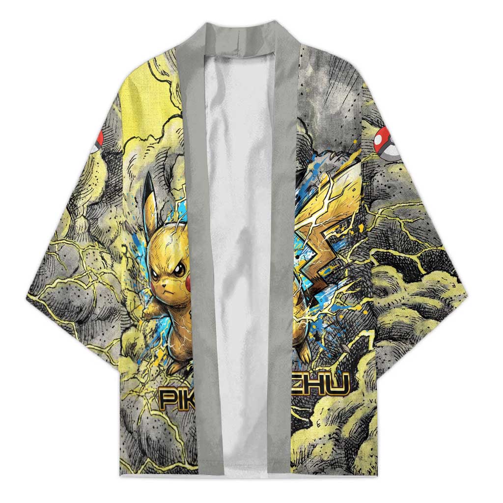Pikachu Stormbreaker Edition Kimono Pikachu Amid Thunder Clouds