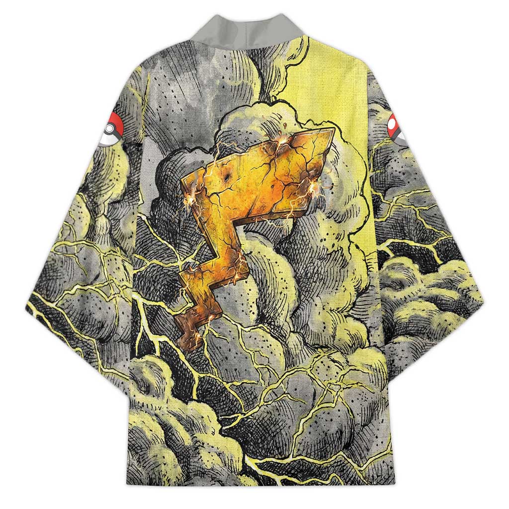 Pikachu Stormbreaker Edition Kimono Pikachu Amid Thunder Clouds