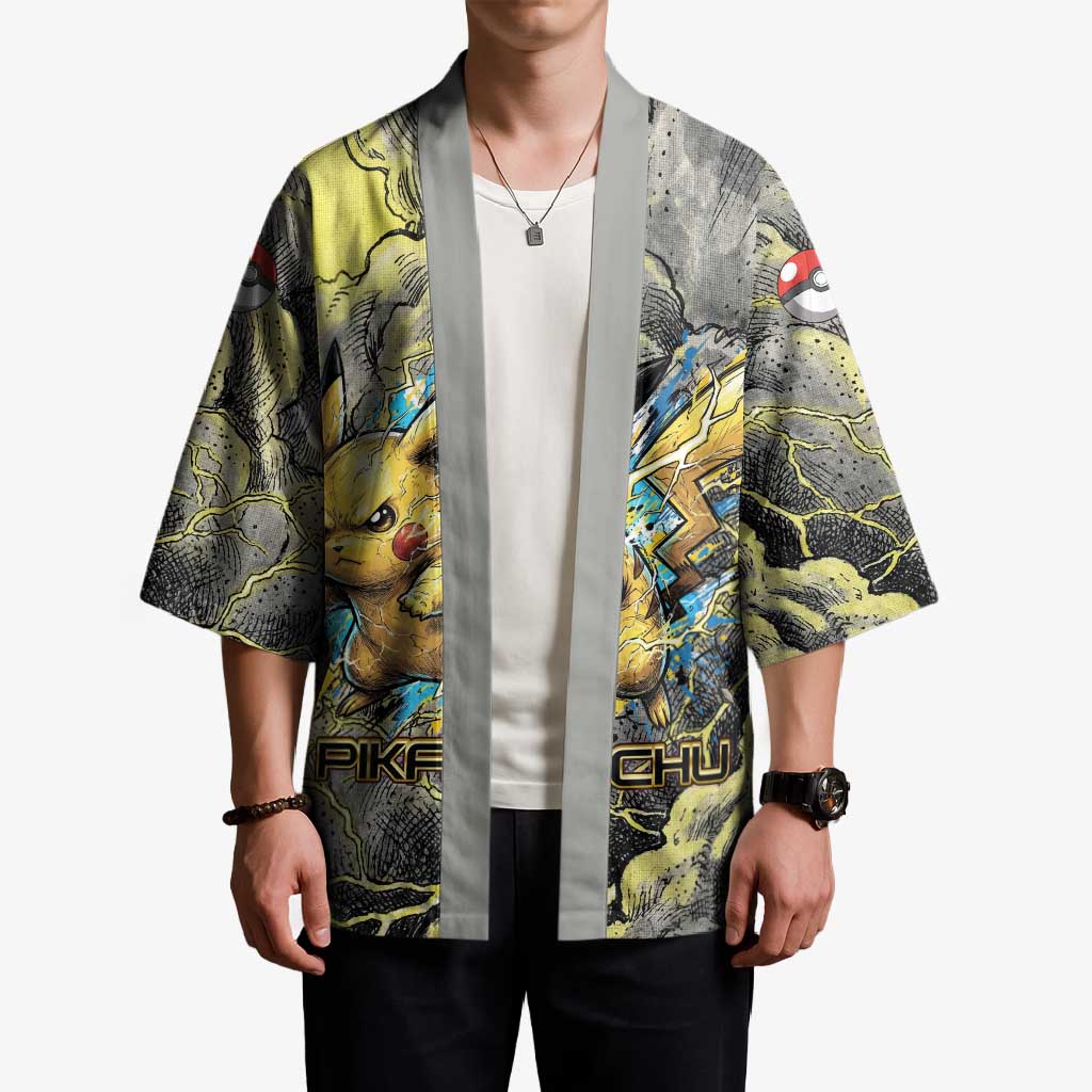 Pikachu Stormbreaker Edition Kimono Pikachu Amid Thunder Clouds