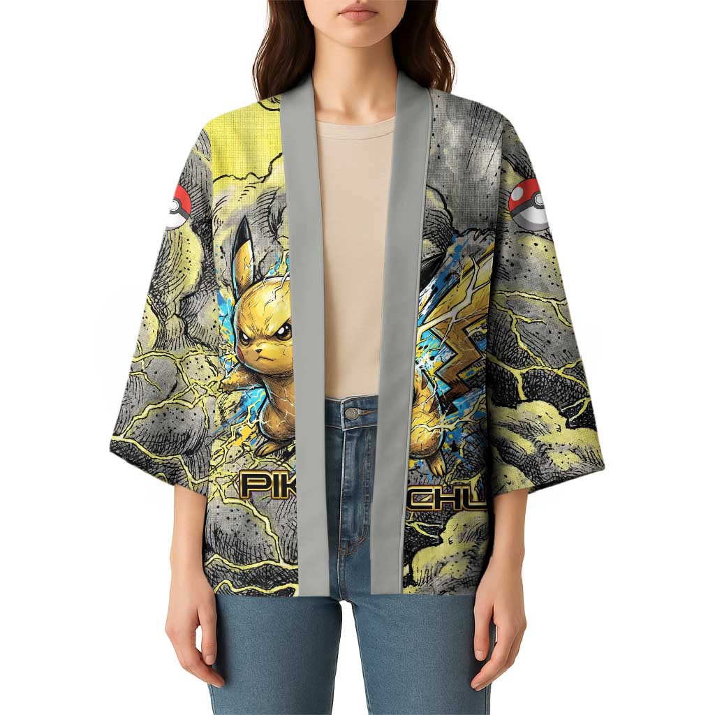 Pikachu Stormbreaker Edition Kimono Pikachu Amid Thunder Clouds