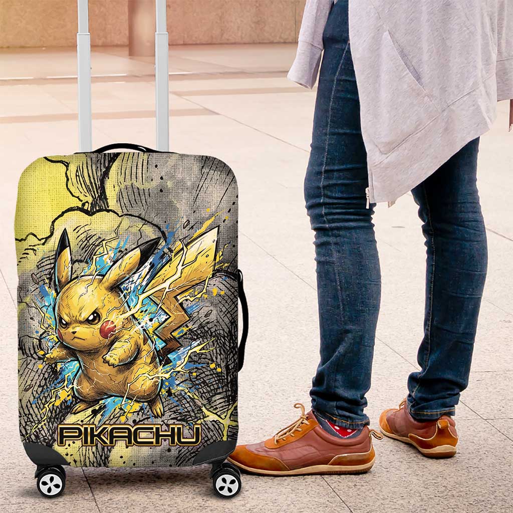 Pikachu Stormbreaker Edition Luggage Cover Pikachu Amid Thunder Clouds