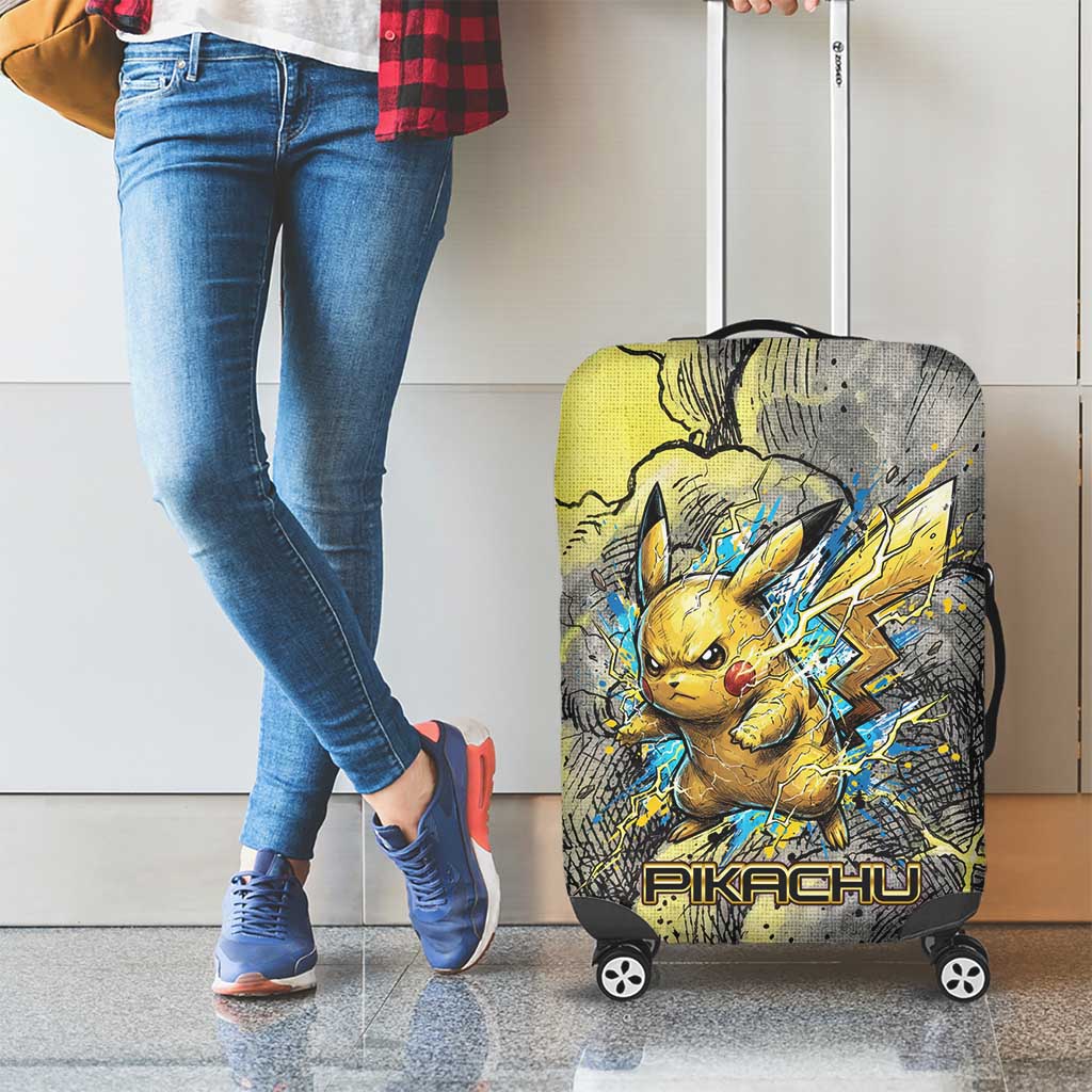 Pikachu Stormbreaker Edition Luggage Cover Pikachu Amid Thunder Clouds