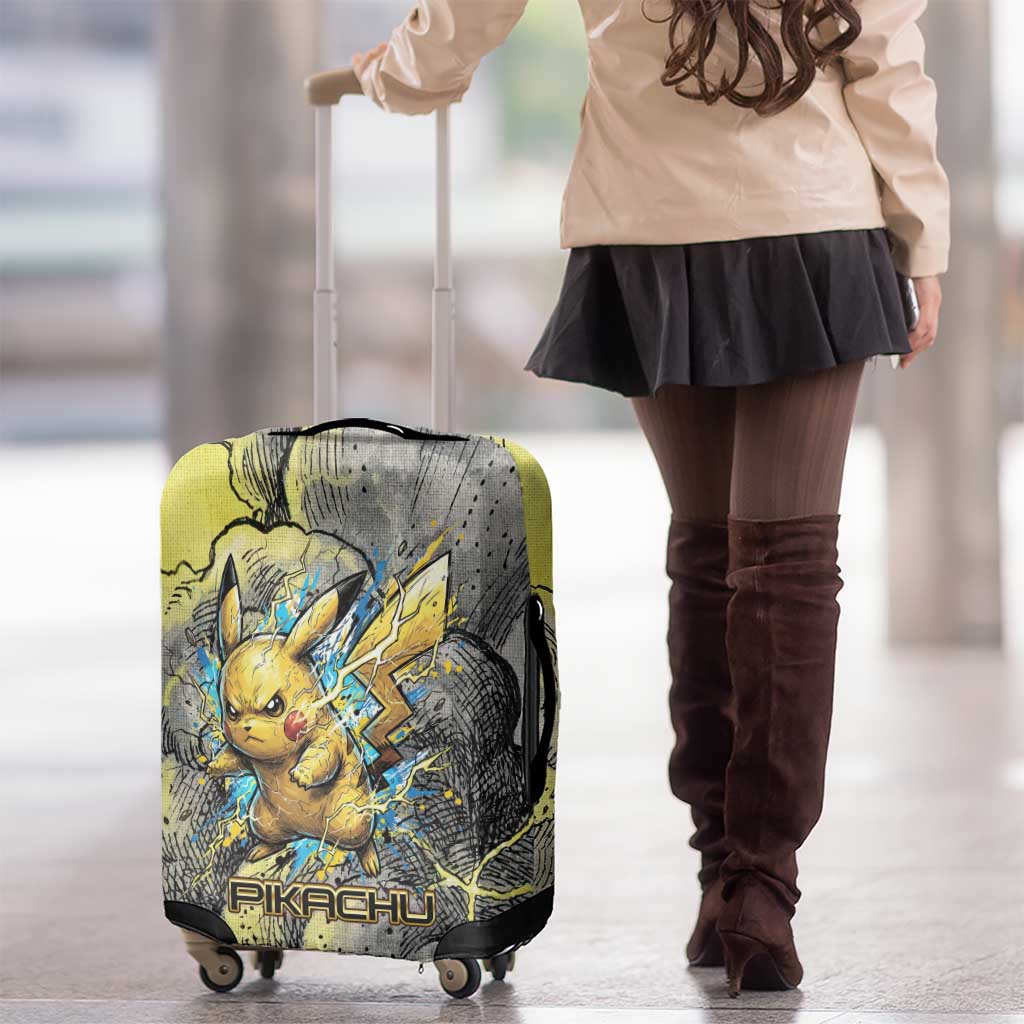Pikachu Stormbreaker Edition Luggage Cover Pikachu Amid Thunder Clouds
