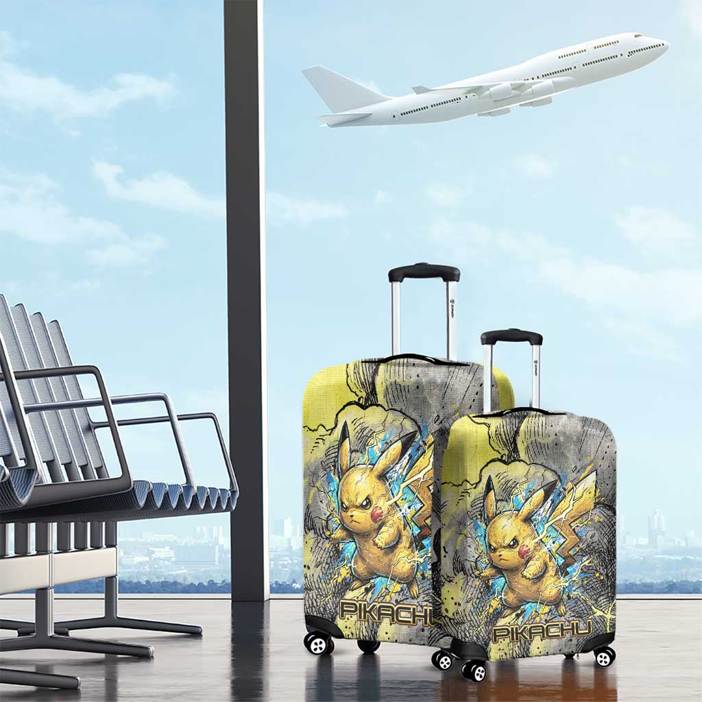 Pikachu Stormbreaker Edition Luggage Cover Pikachu Amid Thunder Clouds