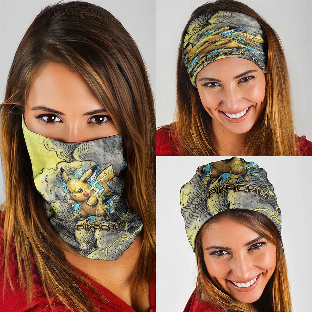 Pikachu Stormbreaker Edition Neck Gaiter Pikachu Amid Thunder Clouds