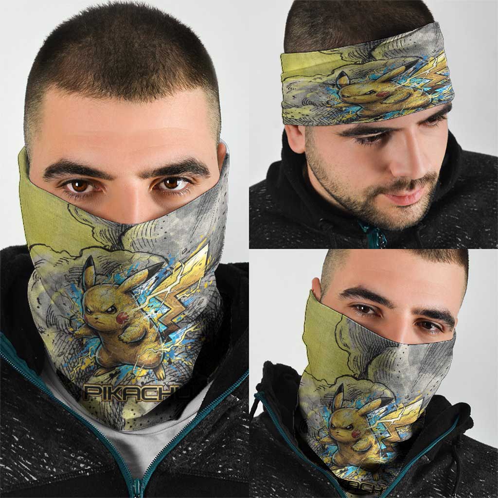 Pikachu Stormbreaker Edition Neck Gaiter Pikachu Amid Thunder Clouds