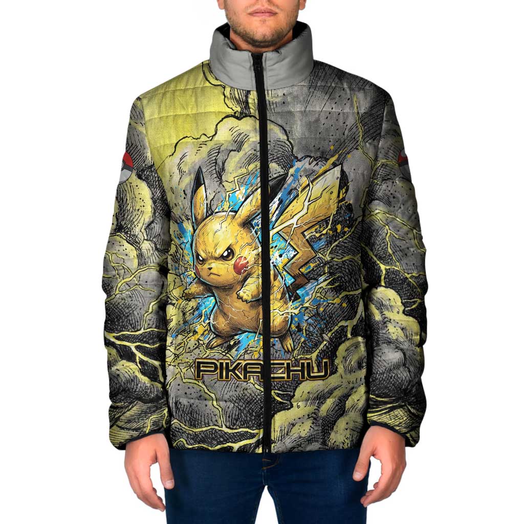 Pikachu Stormbreaker Edition Padded Jacket Pikachu Amid Thunder Clouds