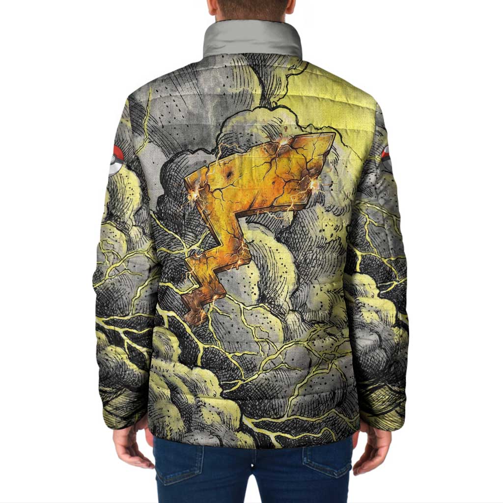 Pikachu Stormbreaker Edition Padded Jacket Pikachu Amid Thunder Clouds