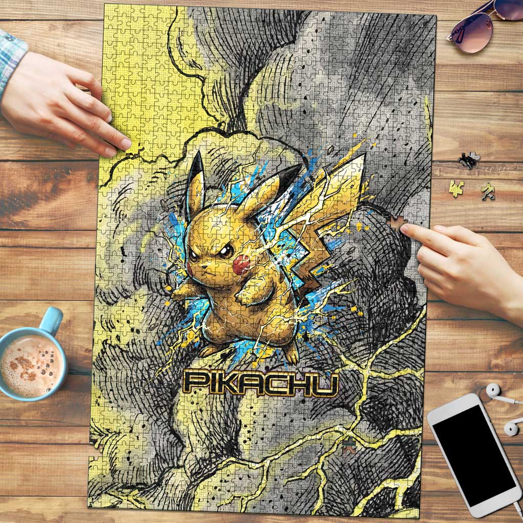 Pikachu Stormbreaker Edition Puzzle Pikachu Amid Thunder Clouds