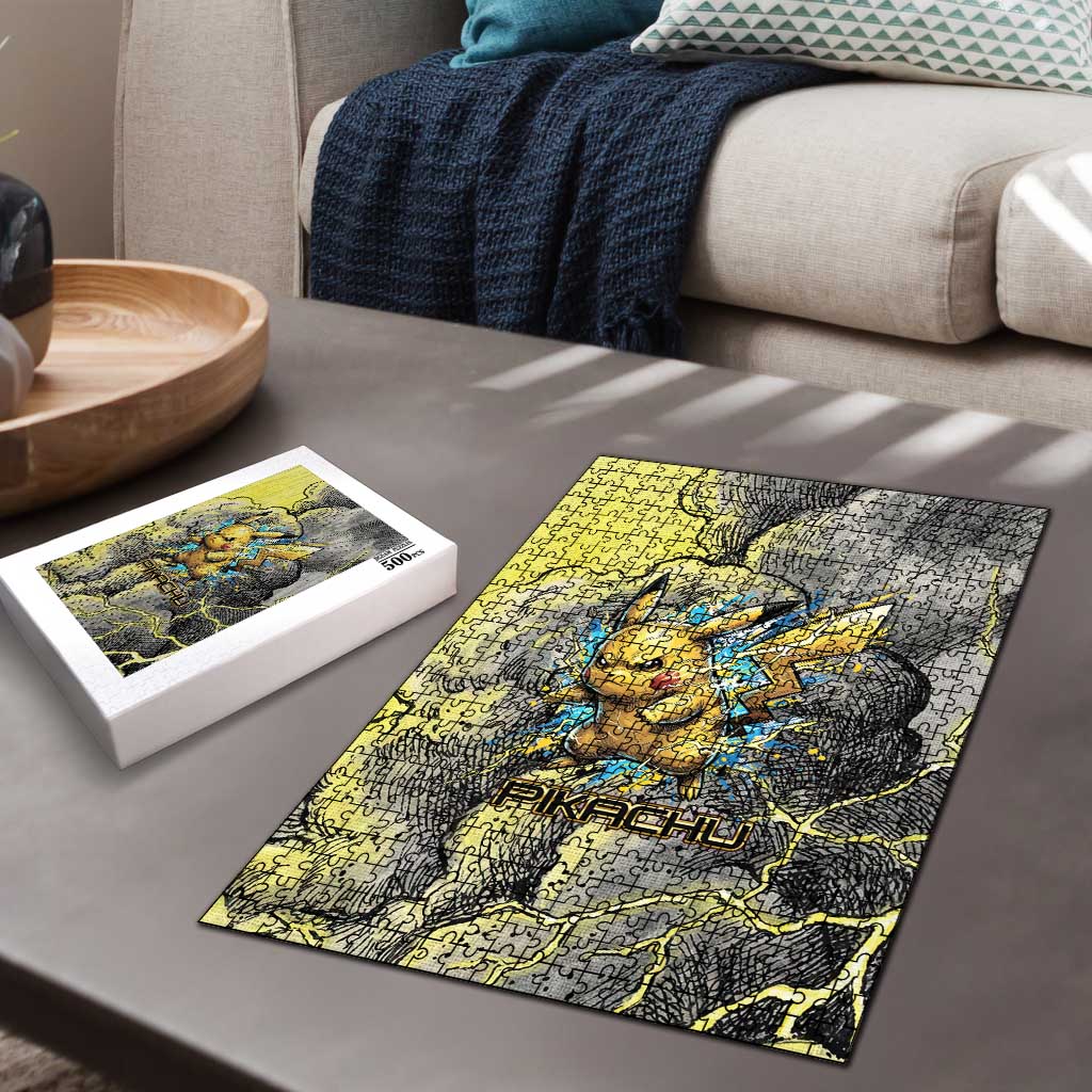 Pikachu Stormbreaker Edition Puzzle Pikachu Amid Thunder Clouds