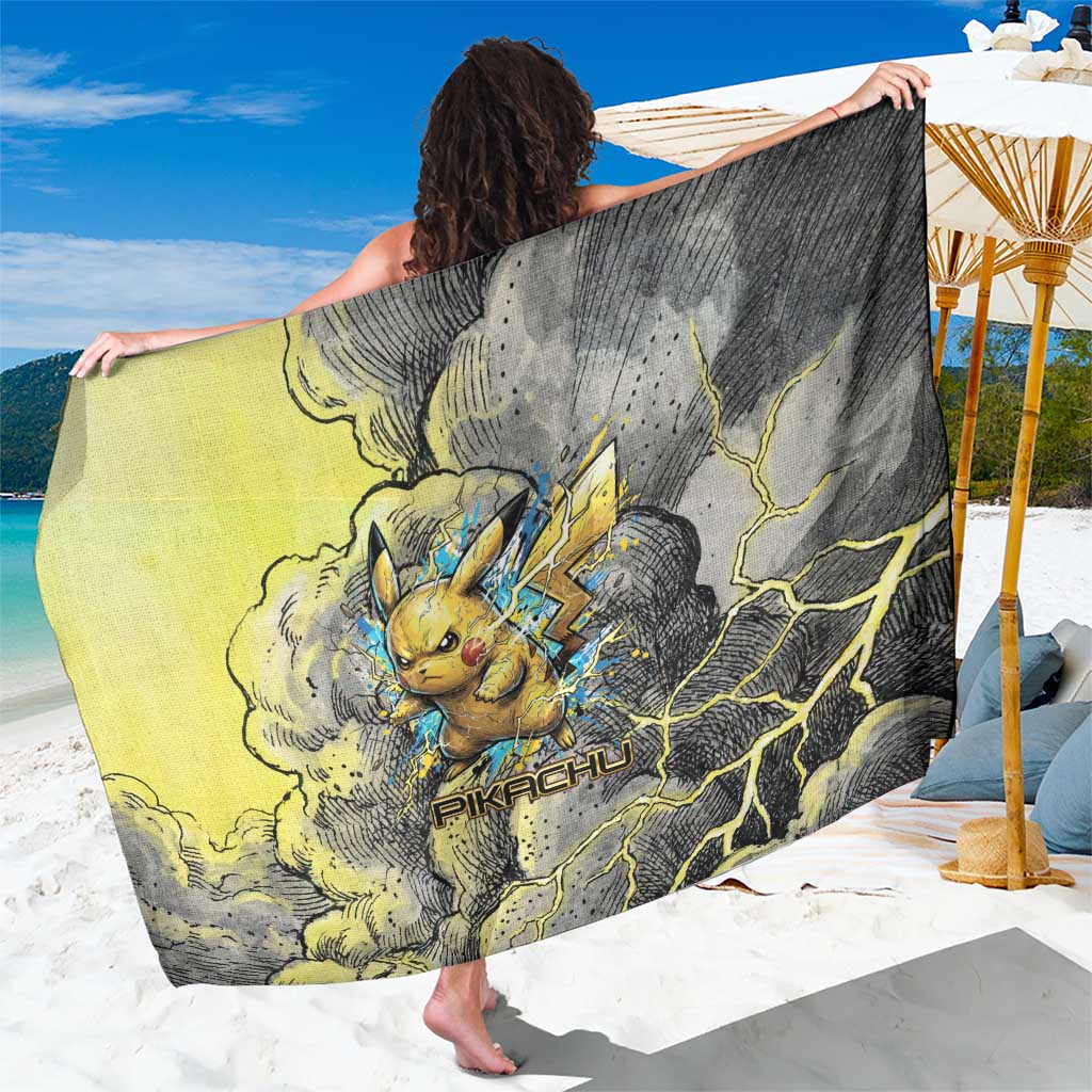 Pikachu Stormbreaker Edition Sarong Pikachu Amid Thunder Clouds