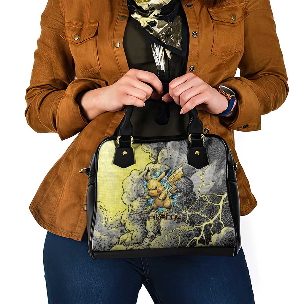 Pikachu Stormbreaker Edition Shoulder Handbag Pikachu Amid Thunder Clouds