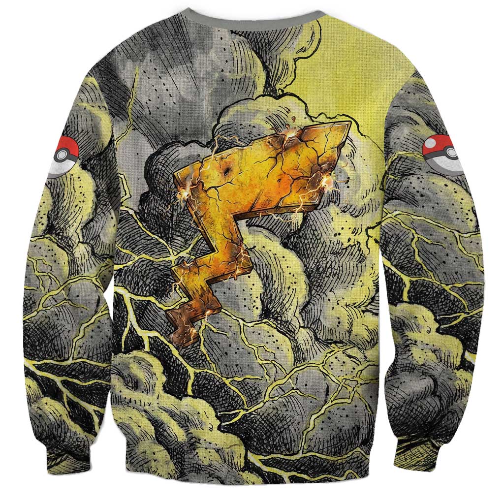 Pikachu Stormbreaker Edition Sweatshirt Pikachu Amid Thunder Clouds