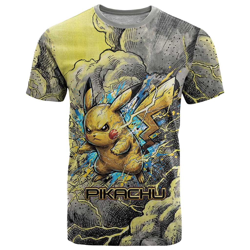 Pikachu Stormbreaker Edition T Shirt Pikachu Amid Thunder Clouds