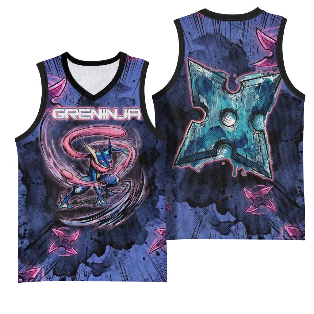 Greninja Ninja Star Basketball Jersey Greninja in the Ninja Storm Realm