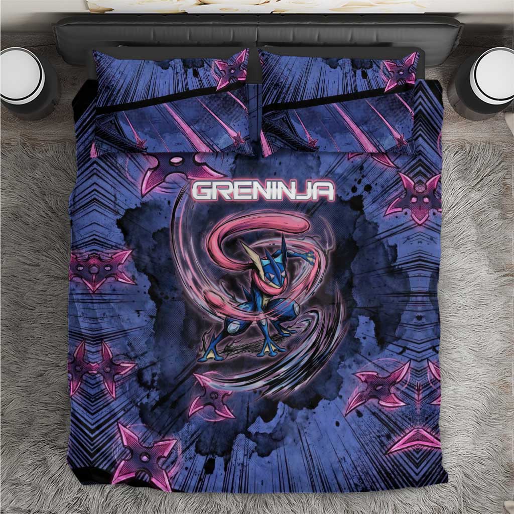 Greninja Ninja Star Bedding Set Greninja in the Ninja Storm Realm