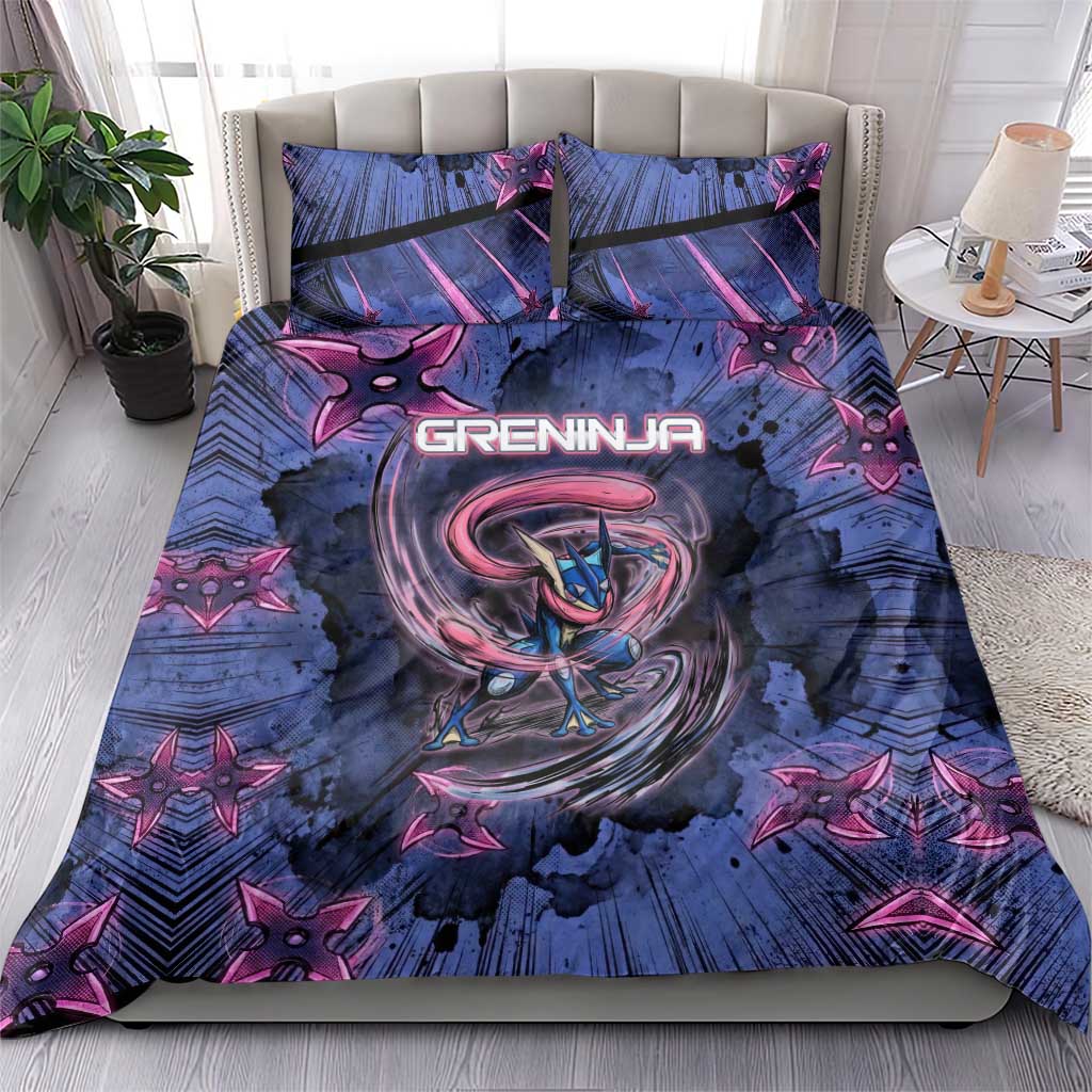 Greninja Ninja Star Bedding Set Greninja in the Ninja Storm Realm