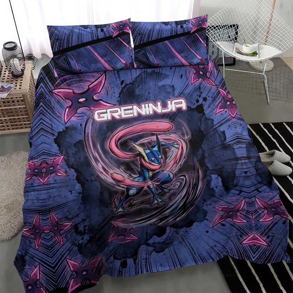 Greninja Ninja Star Bedding Set Greninja in the Ninja Storm Realm