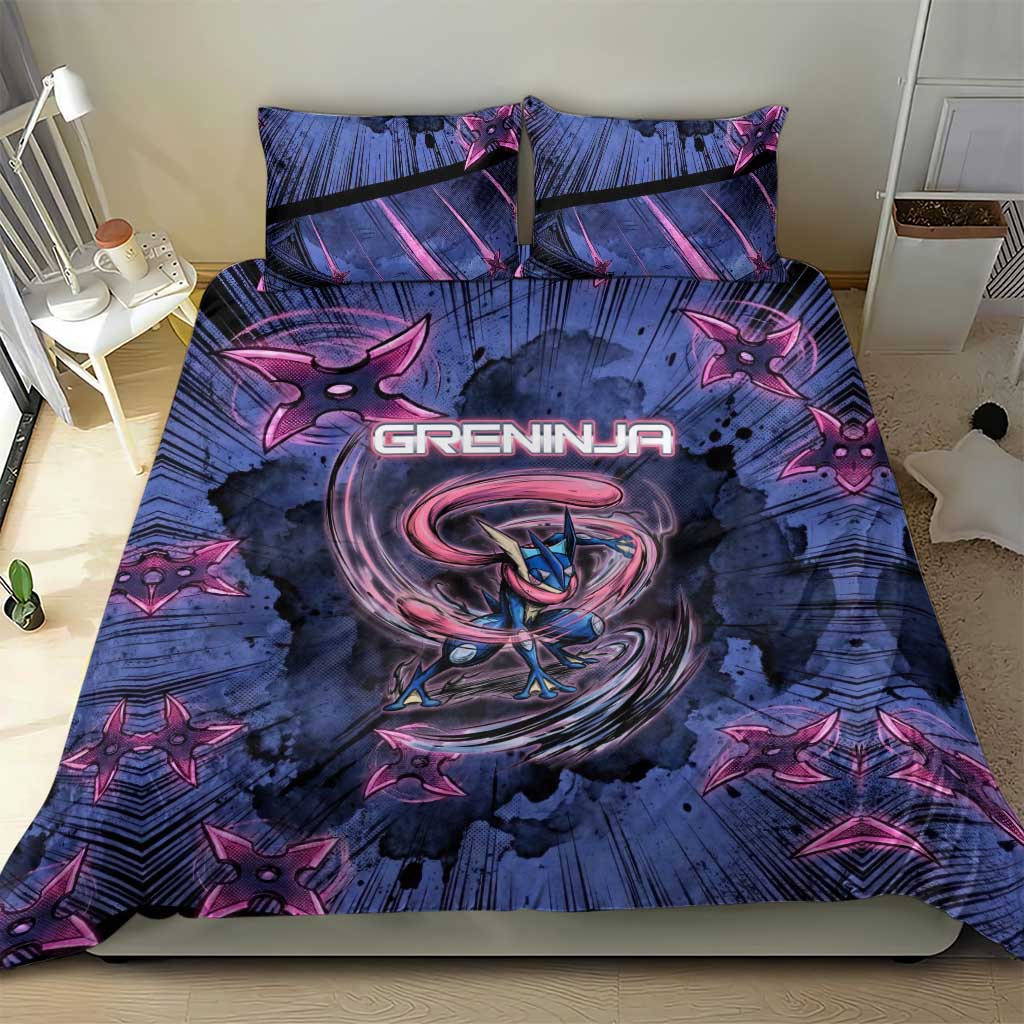 Greninja Ninja Star Bedding Set Greninja in the Ninja Storm Realm