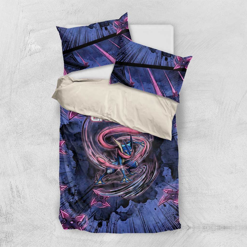 Greninja Ninja Star Bedding Set Greninja in the Ninja Storm Realm