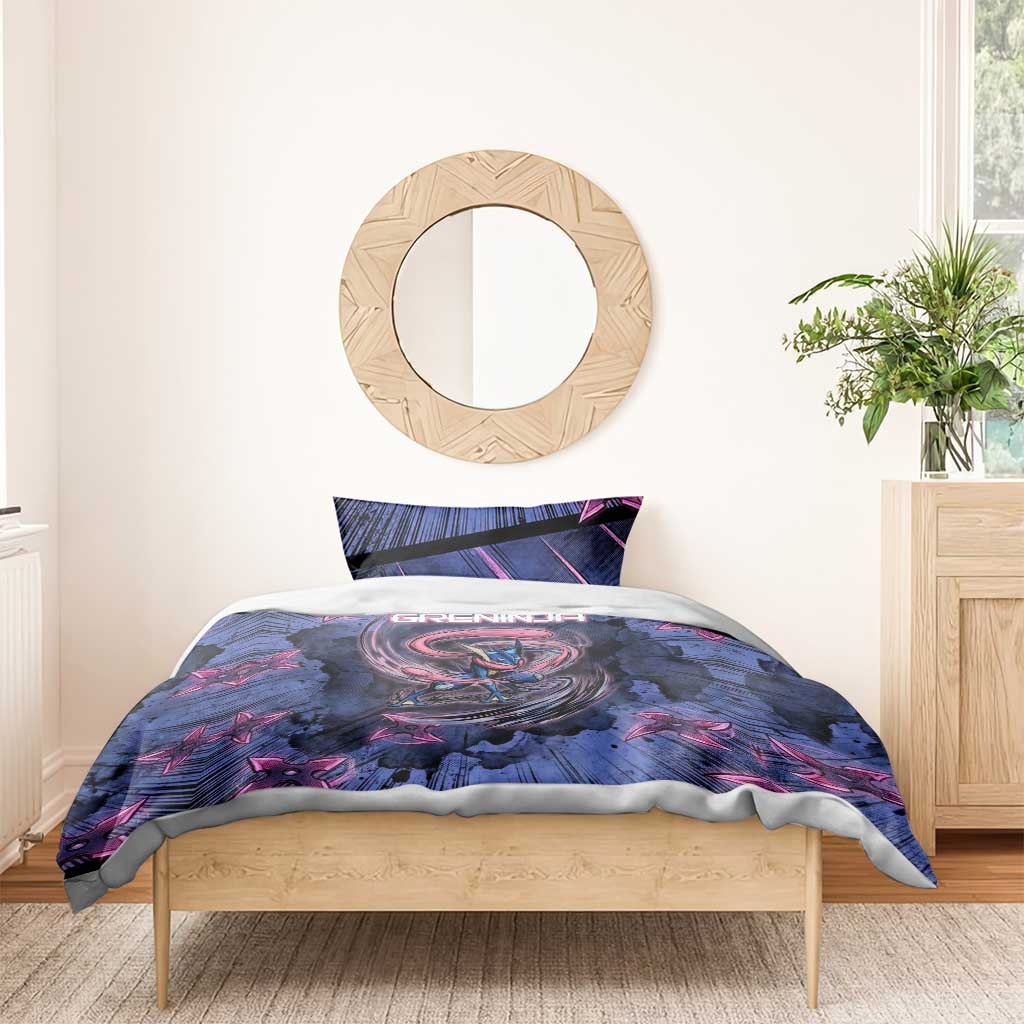 Greninja Ninja Star Bedding Set Greninja in the Ninja Storm Realm
