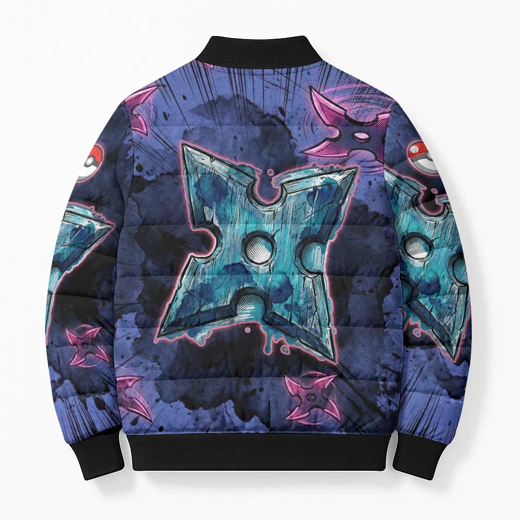 Greninja Ninja Star Bomber Puffer Jacket Greninja in the Ninja Storm Realm