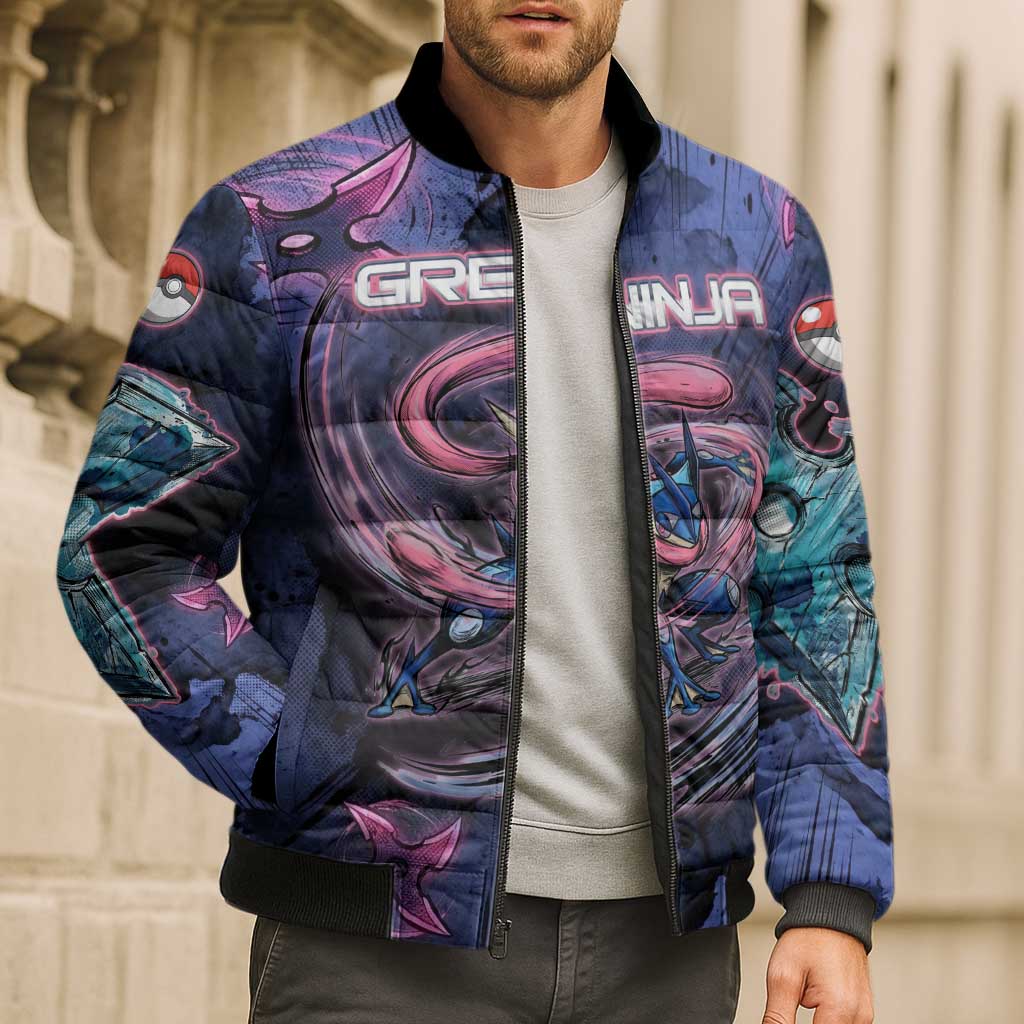 Greninja Ninja Star Bomber Puffer Jacket Greninja in the Ninja Storm Realm