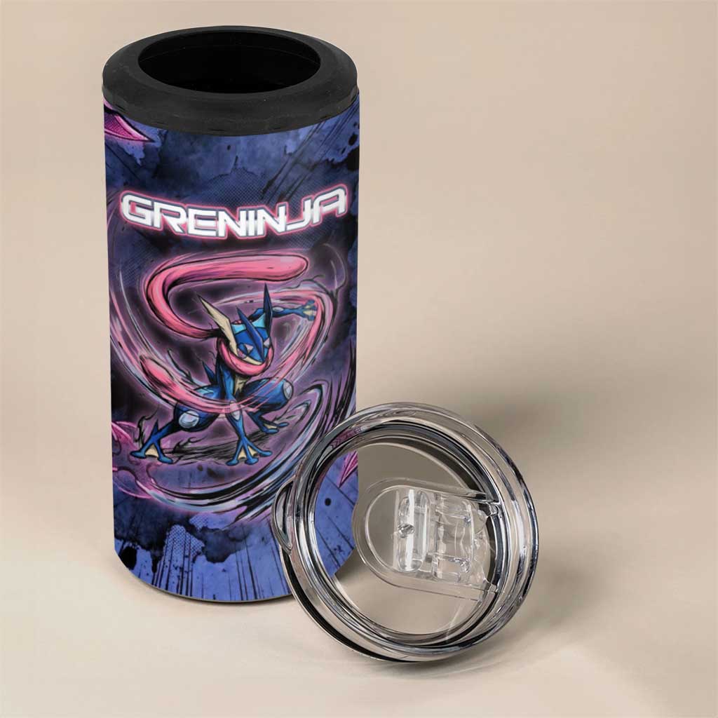 Greninja Ninja Star 4 in 1 Can Cooler Tumbler Greninja in the Ninja Storm Realm