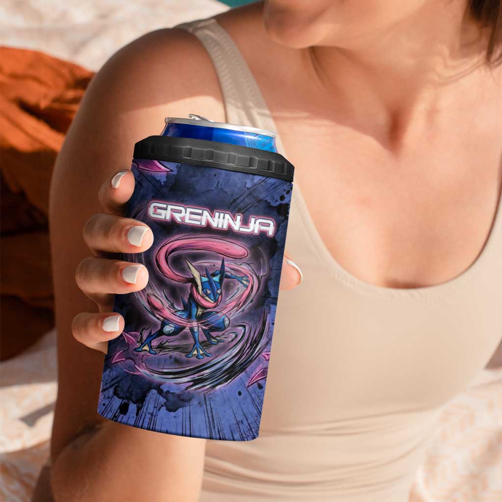 Greninja Ninja Star 4 in 1 Can Cooler Tumbler Greninja in the Ninja Storm Realm