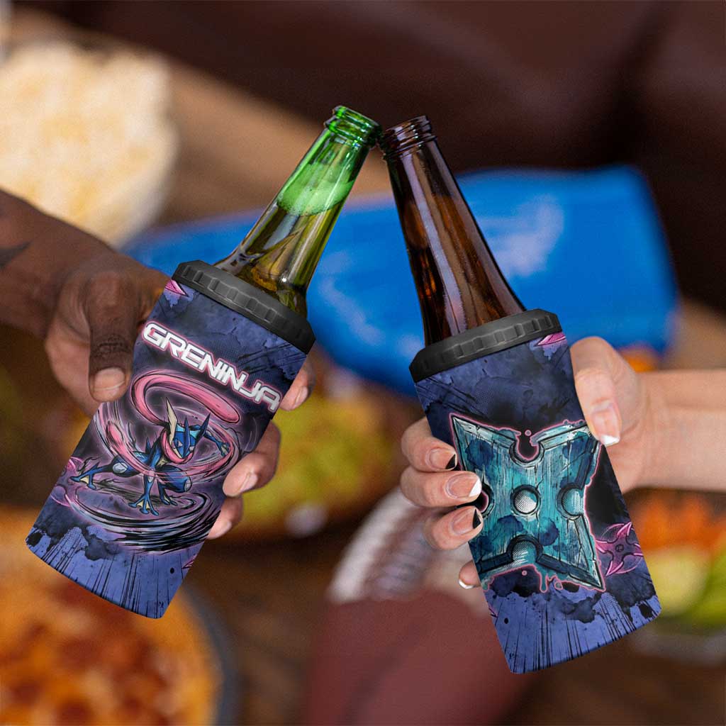 Greninja Ninja Star 4 in 1 Can Cooler Tumbler Greninja in the Ninja Storm Realm