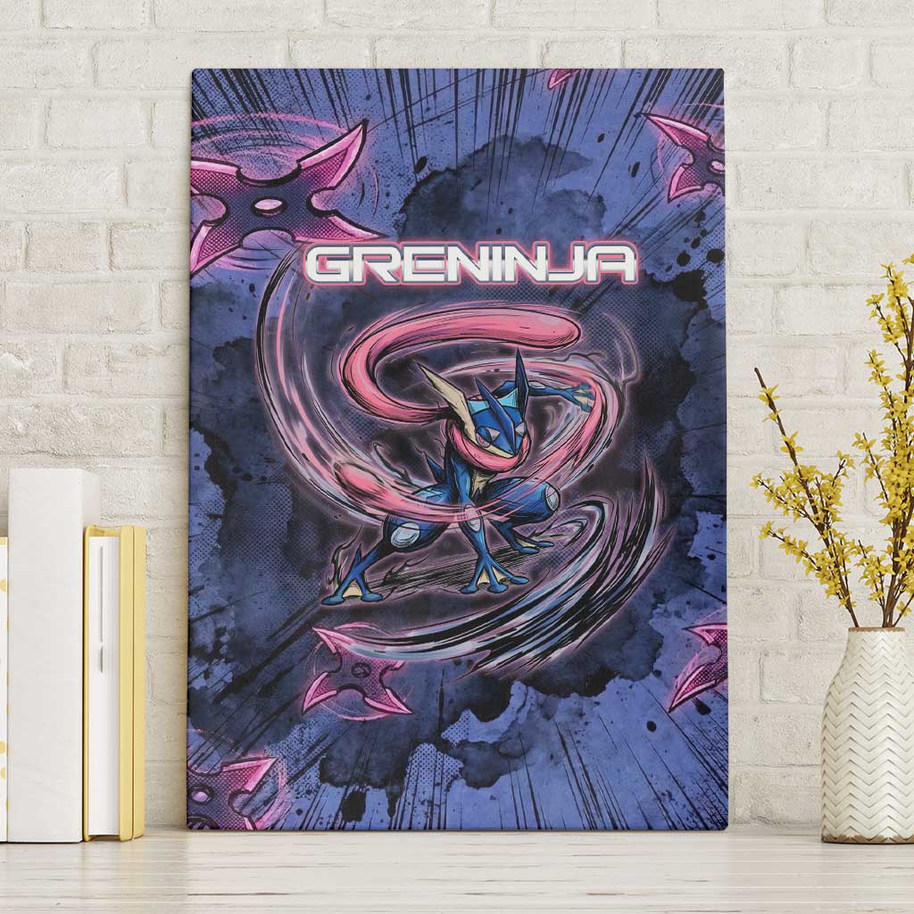 Greninja Ninja Star Canvas Wall Art Greninja in the Ninja Storm Realm