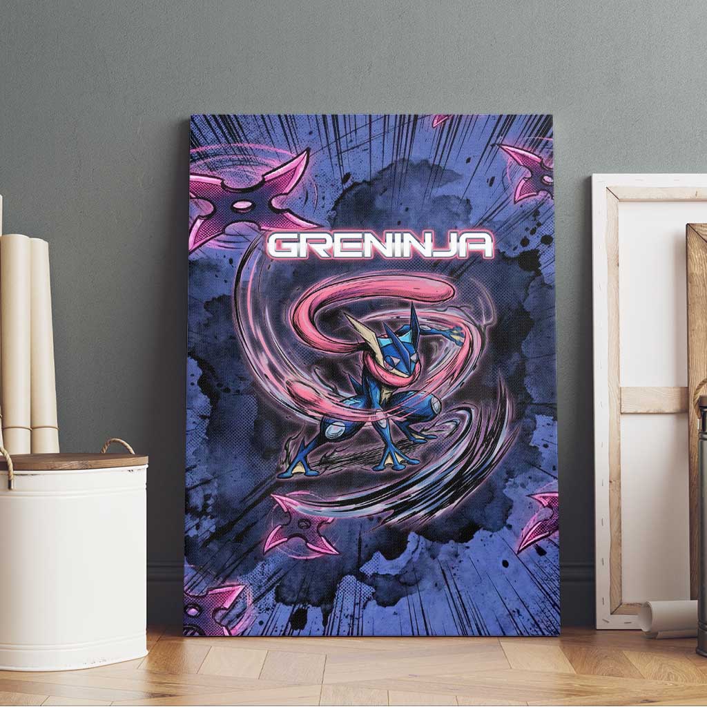 Greninja Ninja Star Canvas Wall Art Greninja in the Ninja Storm Realm