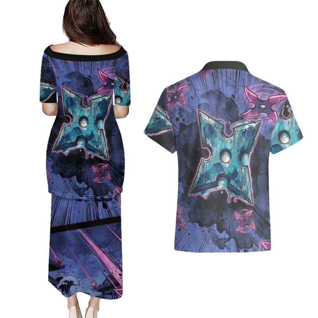 Greninja Ninja Star Couples Matching Puletasi and Hawaiian Shirt Greninja in the Ninja Storm Realm