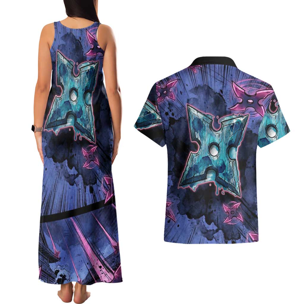 Greninja Ninja Star Couples Matching Tank Maxi Dress and Hawaiian Shirt Greninja in the Ninja Storm Realm