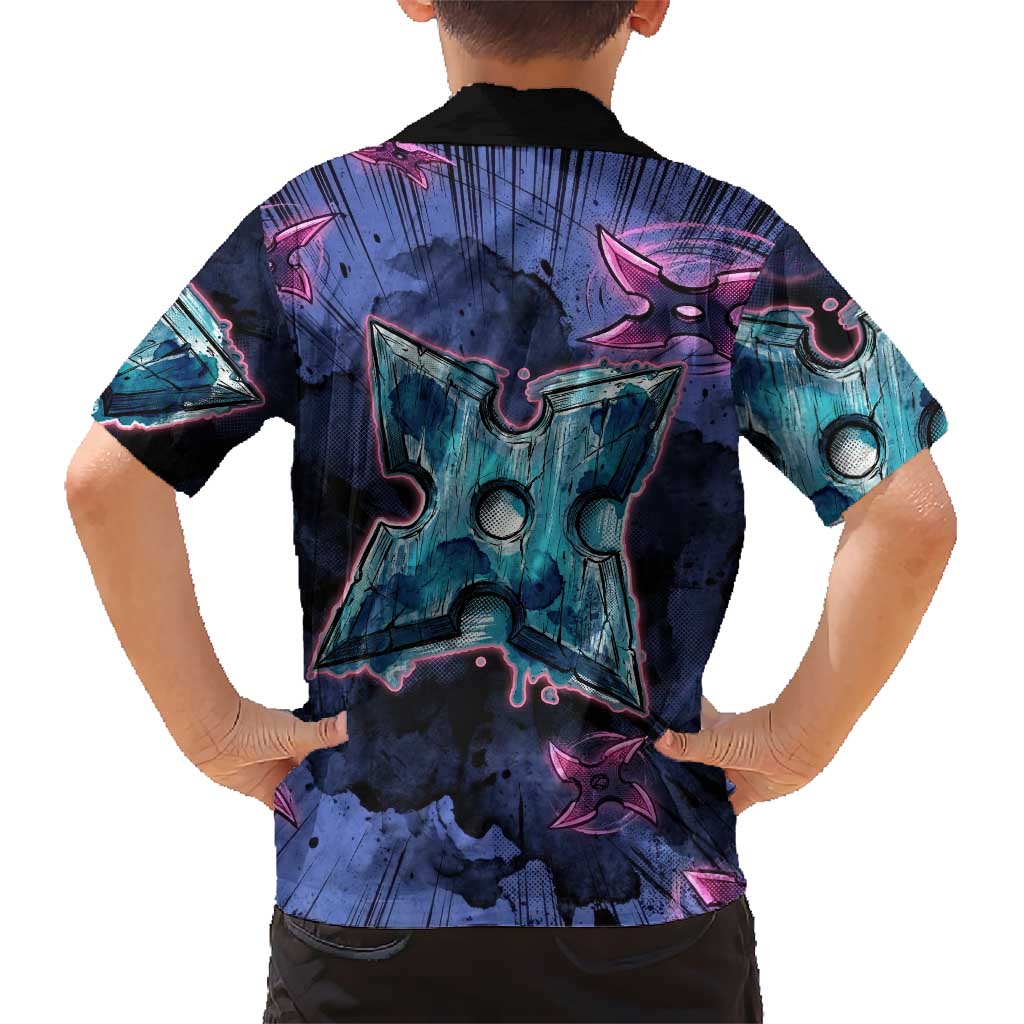 Greninja Ninja Star Family Matching Off Shoulder Maxi Dress and Hawaiian Shirt Greninja in the Ninja Storm Realm