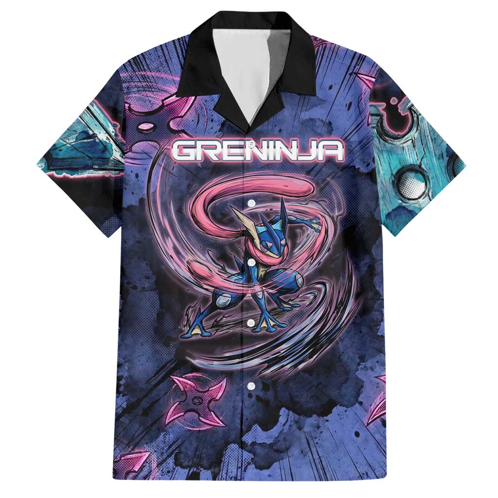 Greninja Ninja Star Hawaiian Shirt Greninja in the Ninja Storm Realm